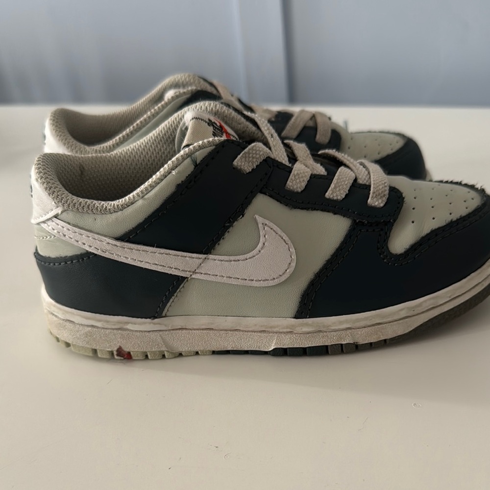 Nike Black and White Dunk Low Sneakers